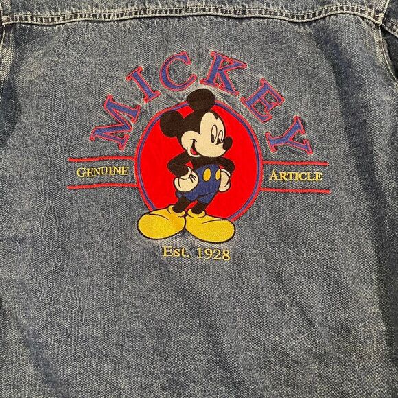 VTG Disney Mickey Unlimited Jerry Leigh embroidered denim jacket size small - Picture 3 of 8